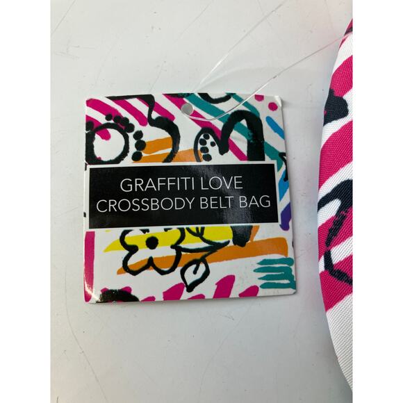 BRIGHTON NEW WITH TAGS GRAFFITI LOVE CROSSBODY BELT BAG - Picture 3 of 11